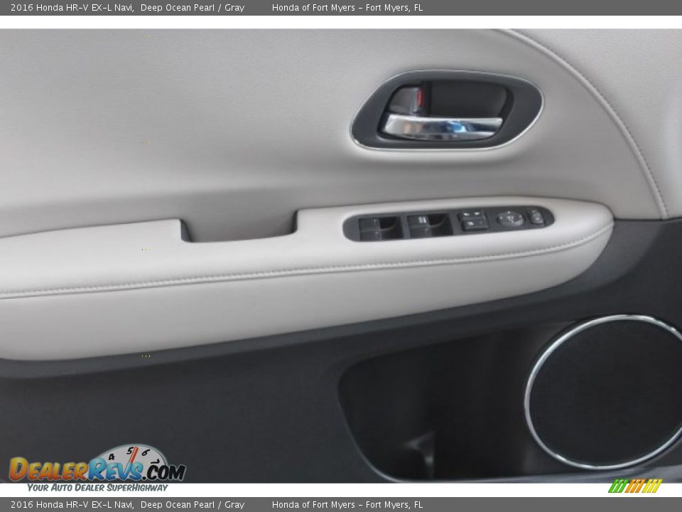 2016 Honda HR-V EX-L Navi Deep Ocean Pearl / Gray Photo #7