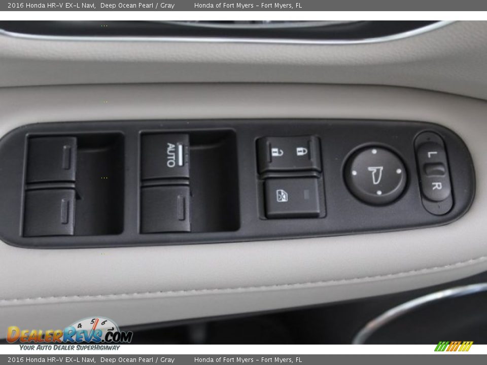 2016 Honda HR-V EX-L Navi Deep Ocean Pearl / Gray Photo #8