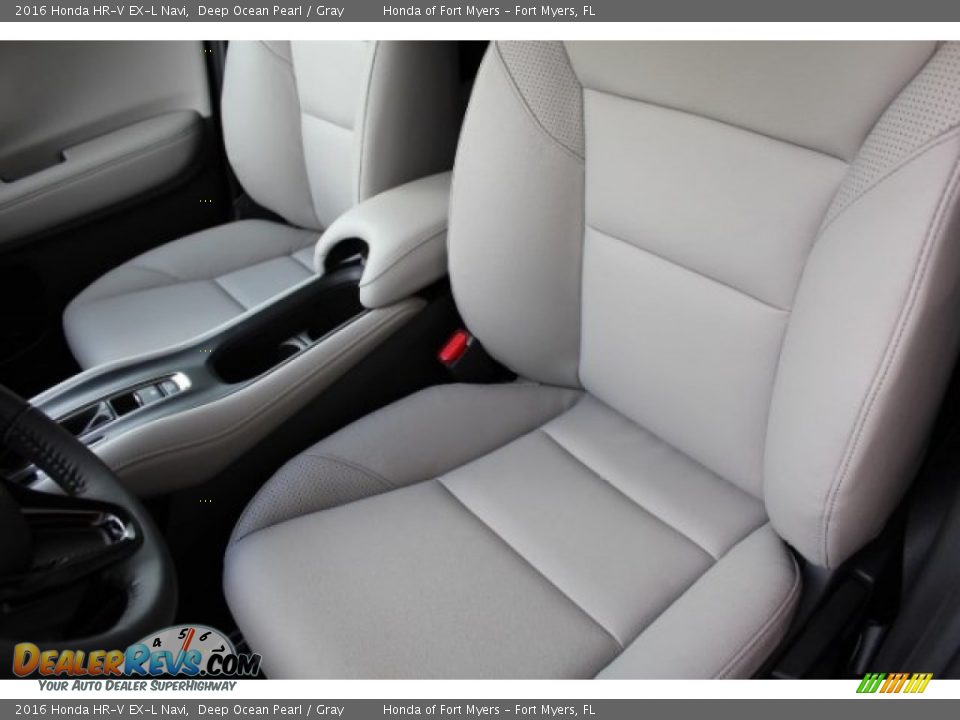 2016 Honda HR-V EX-L Navi Deep Ocean Pearl / Gray Photo #9