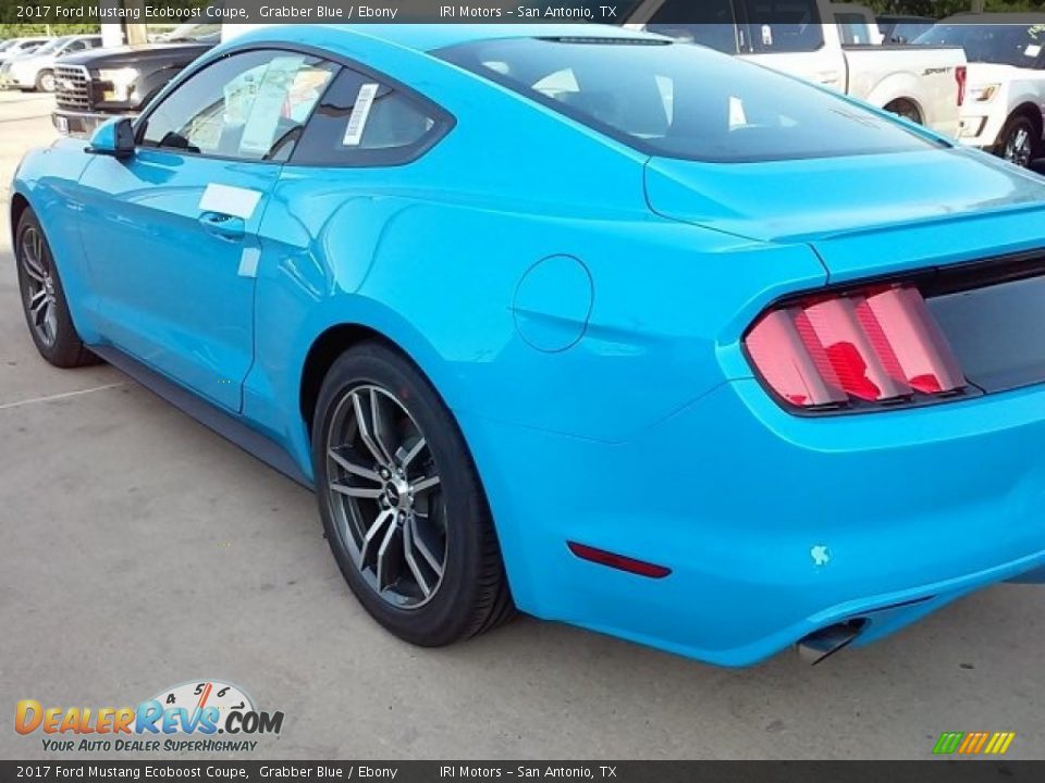 2017 Ford Mustang Ecoboost Coupe Grabber Blue / Ebony Photo #4