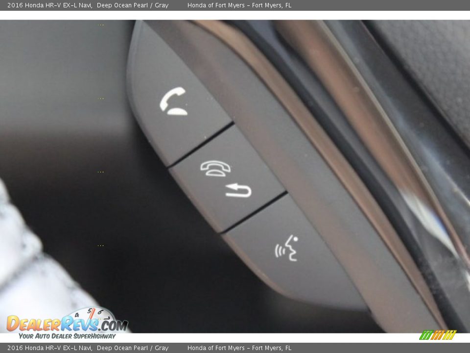 2016 Honda HR-V EX-L Navi Deep Ocean Pearl / Gray Photo #13