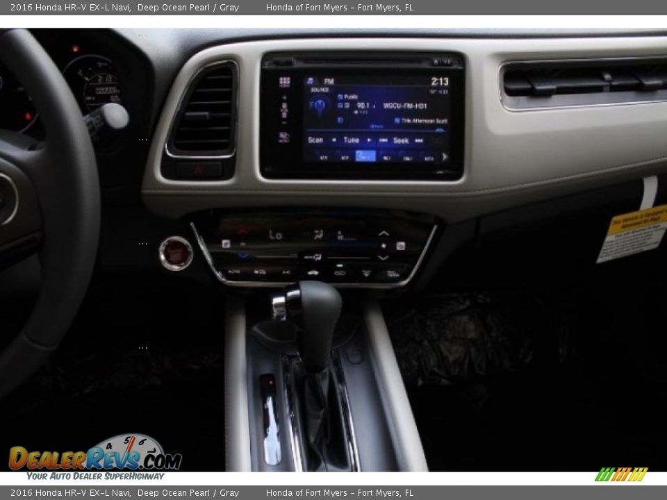 2016 Honda HR-V EX-L Navi Deep Ocean Pearl / Gray Photo #15