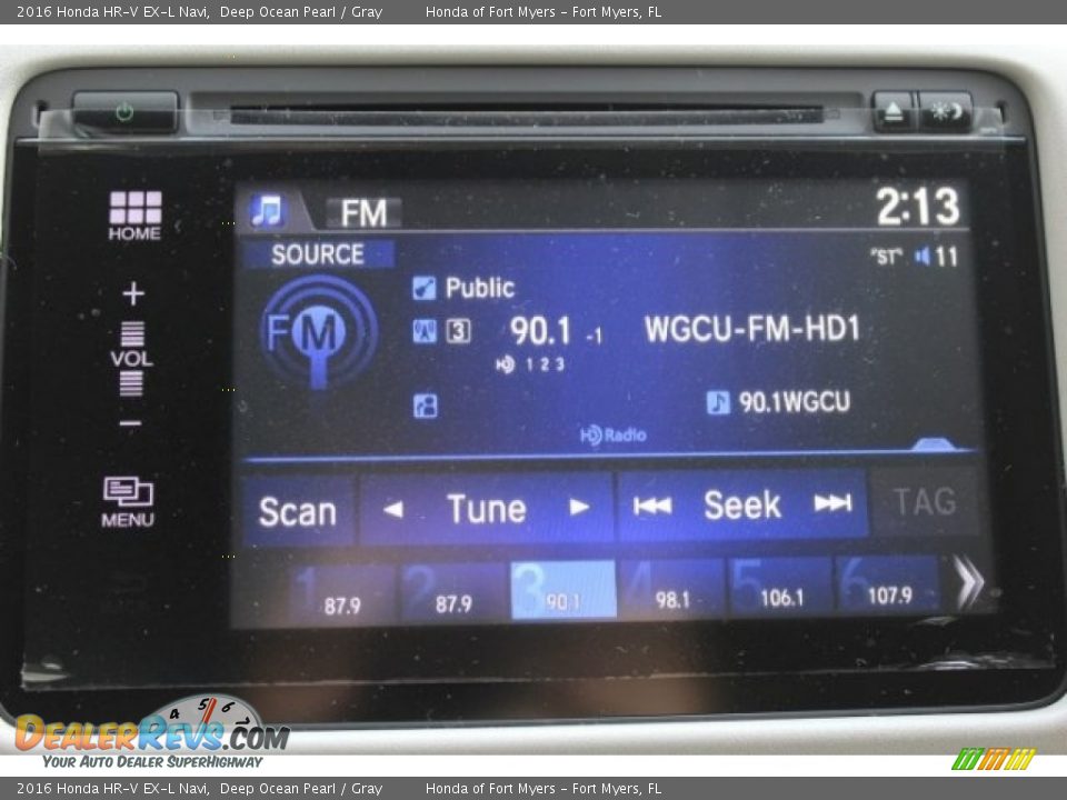 2016 Honda HR-V EX-L Navi Deep Ocean Pearl / Gray Photo #16