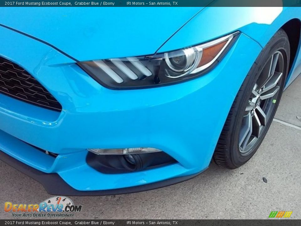 2017 Ford Mustang Ecoboost Coupe Grabber Blue / Ebony Photo #11