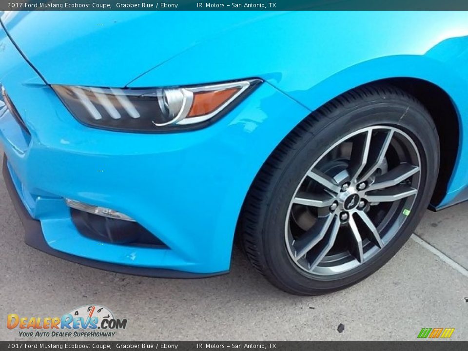 2017 Ford Mustang Ecoboost Coupe Grabber Blue / Ebony Photo #12