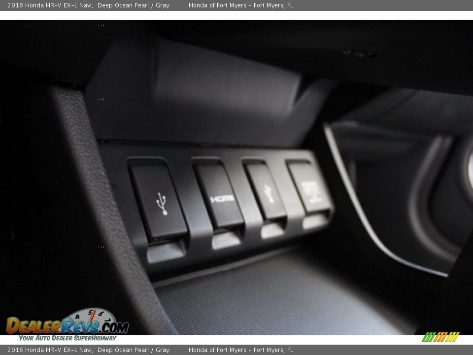 2016 Honda HR-V EX-L Navi Deep Ocean Pearl / Gray Photo #24