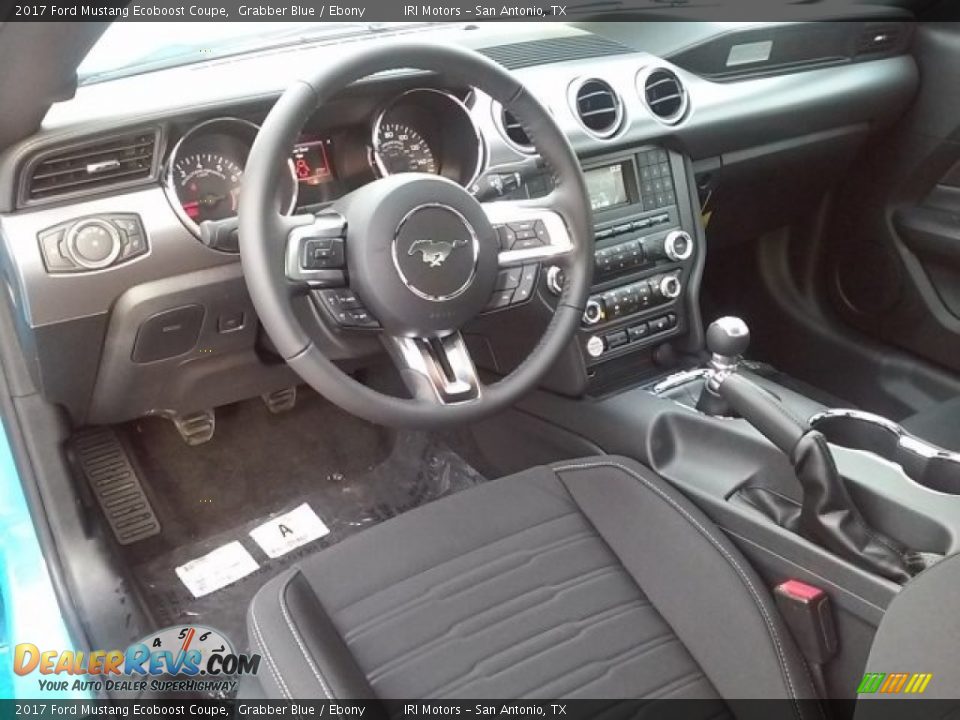 Ebony Interior - 2017 Ford Mustang Ecoboost Coupe Photo #19