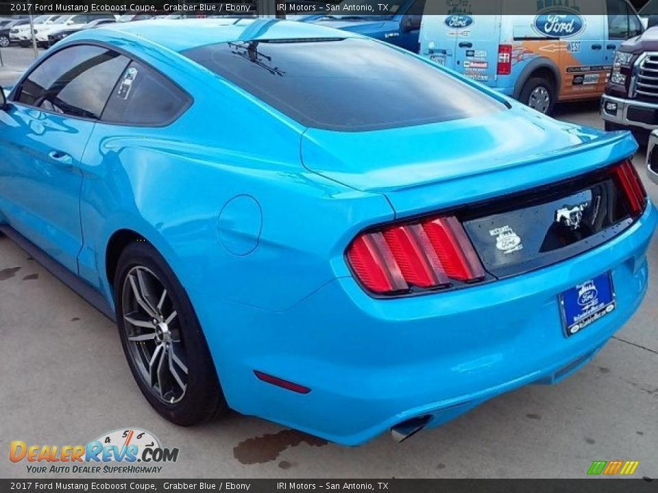2017 Ford Mustang Ecoboost Coupe Grabber Blue / Ebony Photo #32