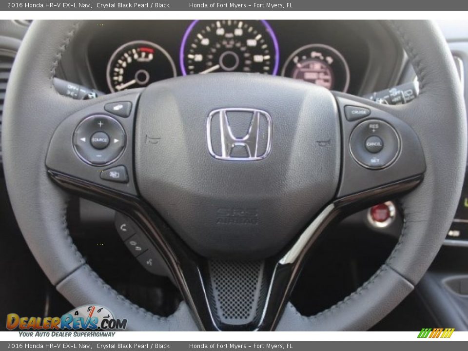 2016 Honda HR-V EX-L Navi Crystal Black Pearl / Black Photo #11