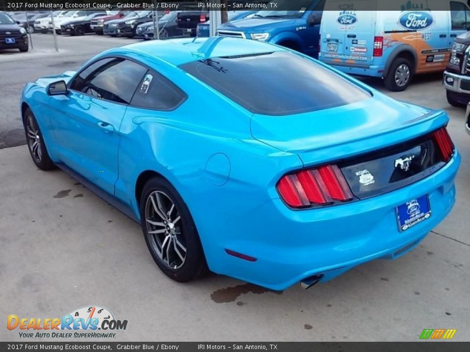 2017 Ford Mustang Ecoboost Coupe Grabber Blue / Ebony Photo #33