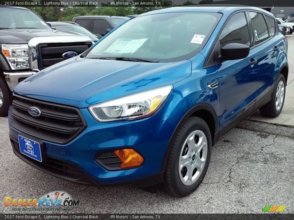 2017 Ford Escape S Lightning Blue / Charcoal Black Photo #14