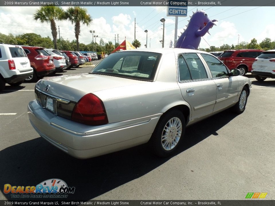 2009 Mercury Grand Marquis LS Silver Birch Metallic / Medium Light Stone Photo #8