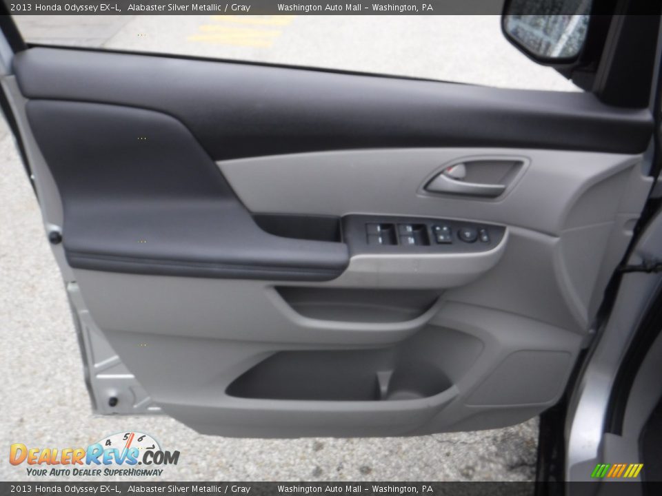 2013 Honda Odyssey EX-L Alabaster Silver Metallic / Gray Photo #11