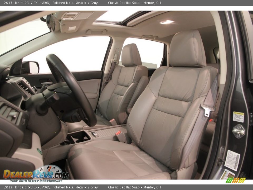 2013 Honda CR-V EX-L AWD Polished Metal Metallic / Gray Photo #6