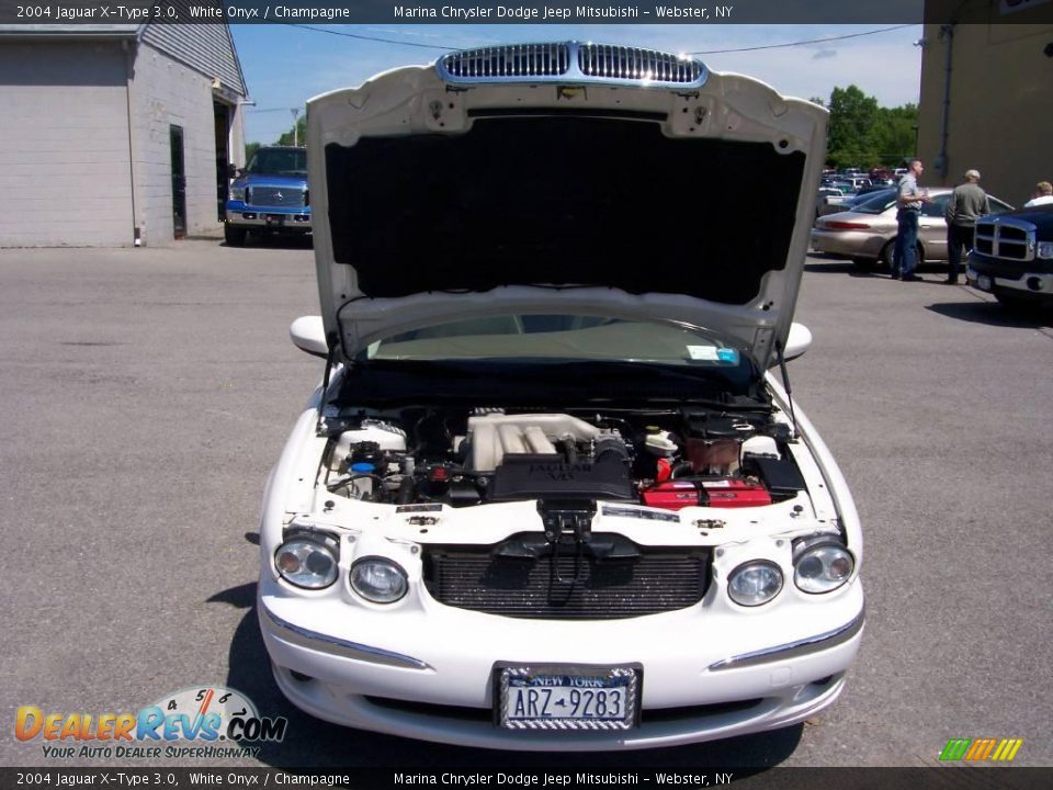 2004 Jaguar X-Type 3.0 White Onyx / Champagne Photo #14