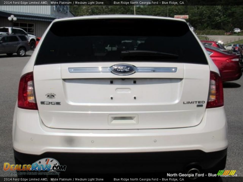 2014 Ford Edge Limited AWD White Platinum / Medium Light Stone Photo #4
