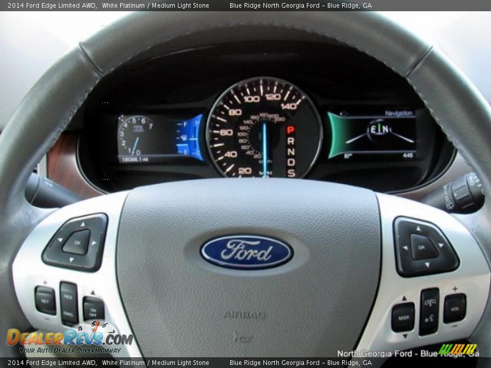 2014 Ford Edge Limited AWD White Platinum / Medium Light Stone Photo #19
