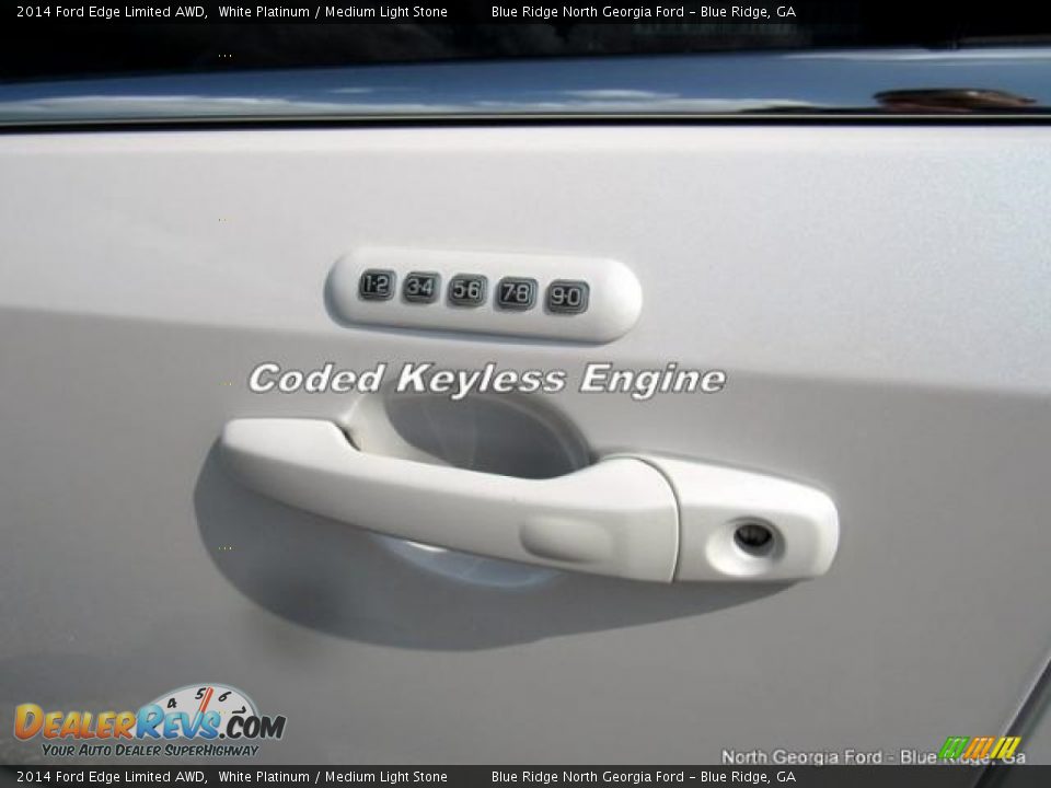 2014 Ford Edge Limited AWD White Platinum / Medium Light Stone Photo #29