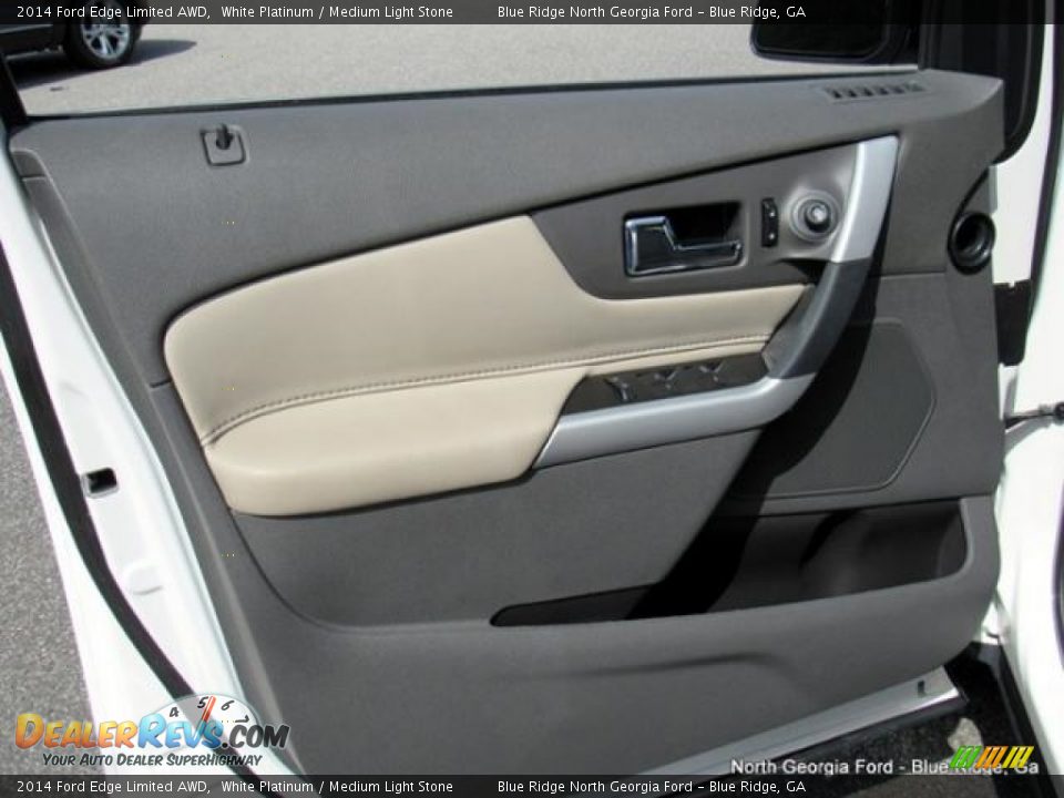 2014 Ford Edge Limited AWD White Platinum / Medium Light Stone Photo #31