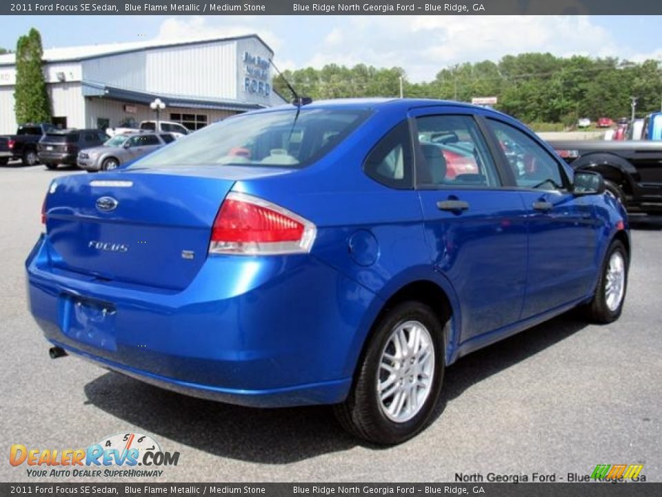 2011 Ford Focus SE Sedan Blue Flame Metallic / Medium Stone Photo #5