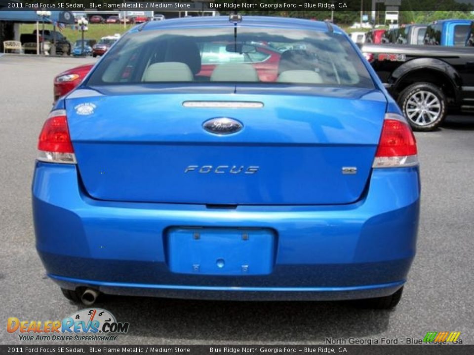 2011 Ford Focus SE Sedan Blue Flame Metallic / Medium Stone Photo #4