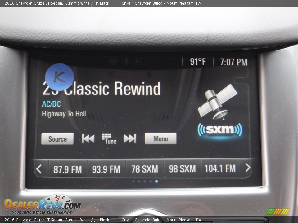 2016 Chevrolet Cruze LT Sedan Summit White / Jet Black Photo #13