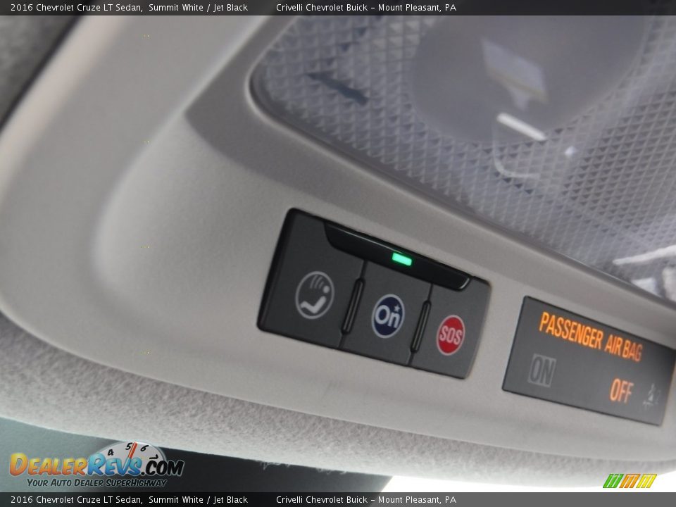 2016 Chevrolet Cruze LT Sedan Summit White / Jet Black Photo #16