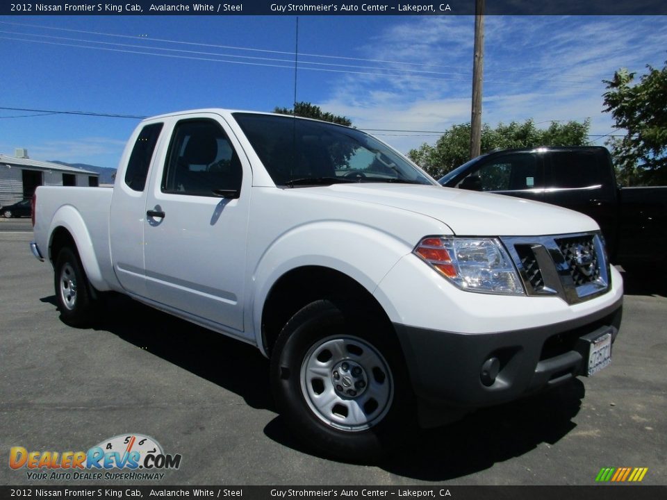 2012 Nissan Frontier S King Cab Avalanche White / Steel Photo #1