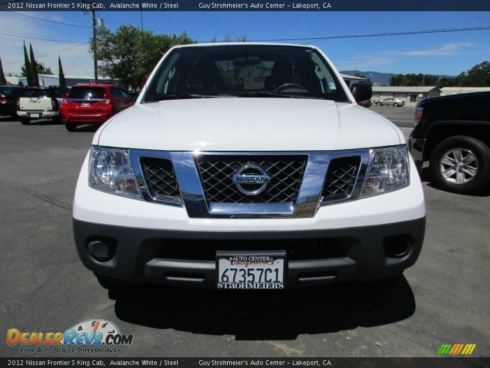 2012 Nissan Frontier S King Cab Avalanche White / Steel Photo #2