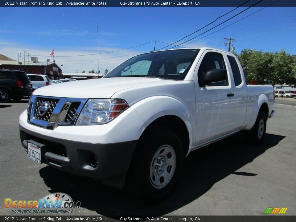2012 Nissan Frontier S King Cab Avalanche White / Steel Photo #3