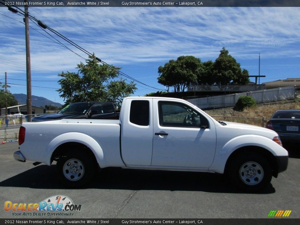 2012 Nissan Frontier S King Cab Avalanche White / Steel Photo #8