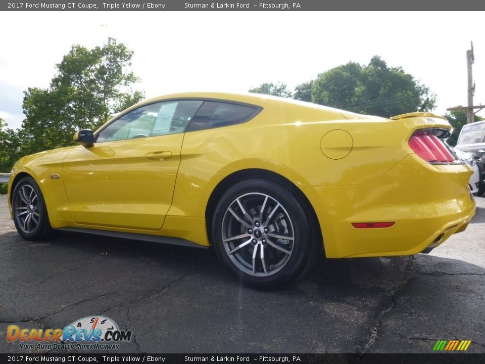 2017 Ford Mustang GT Coupe Triple Yellow / Ebony Photo #3