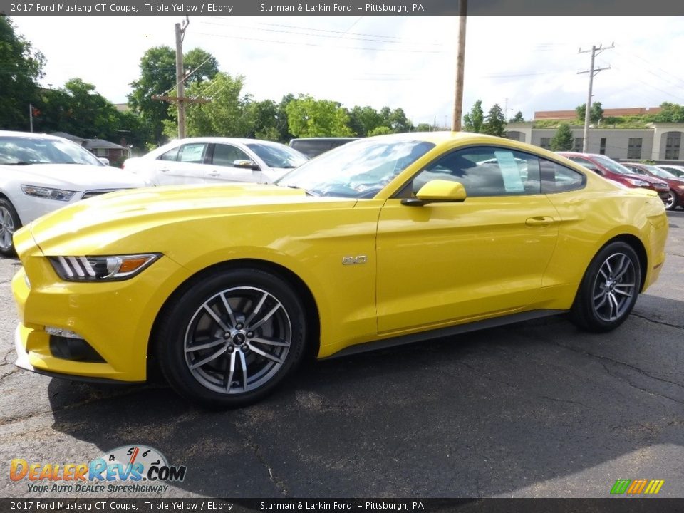 2017 Ford Mustang GT Coupe Triple Yellow / Ebony Photo #4