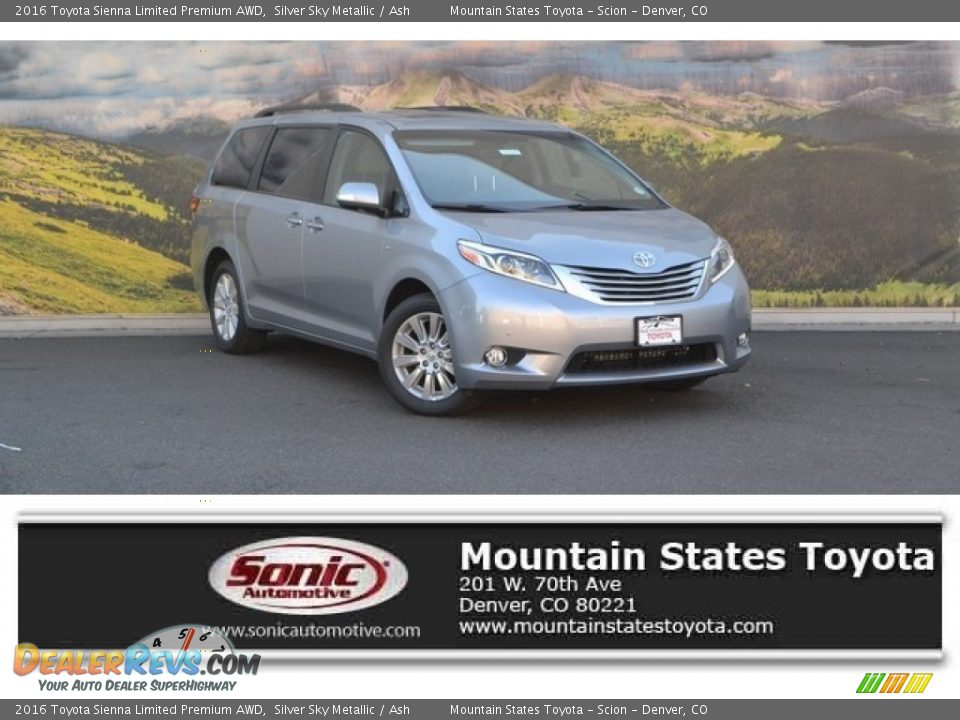 2016 Toyota Sienna Limited Premium AWD Silver Sky Metallic / Ash Photo #1