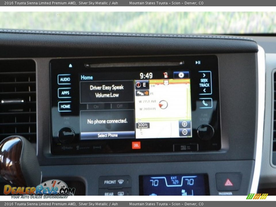 2016 Toyota Sienna Limited Premium AWD Silver Sky Metallic / Ash Photo #6