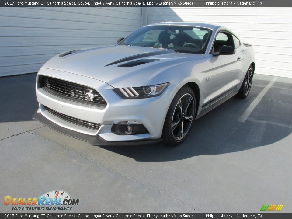 2017 Ford Mustang GT California Speical Coupe Ingot Silver / California Special Ebony Leather/Miko Suede Photo #7