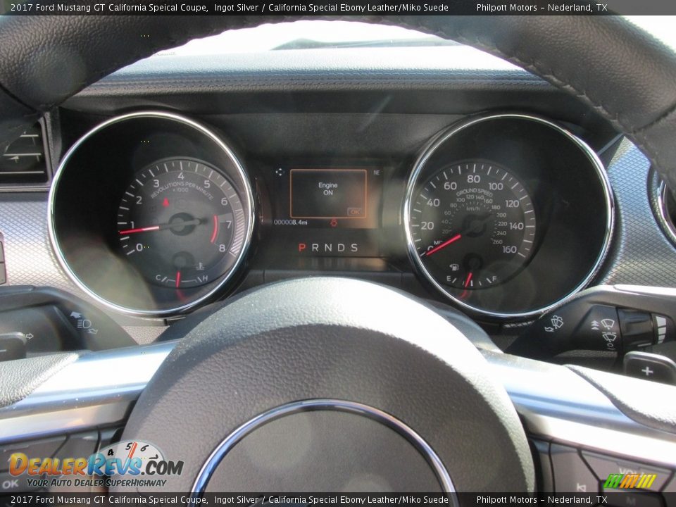 2017 Ford Mustang GT California Speical Coupe Ingot Silver / California Special Ebony Leather/Miko Suede Photo #30