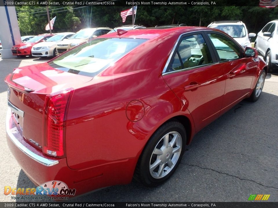 2009 Cadillac CTS 4 AWD Sedan Crystal Red / Cashmere/Cocoa Photo #2