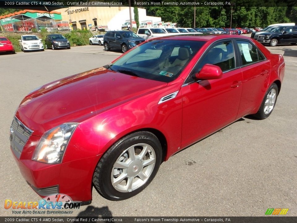 2009 Cadillac CTS 4 AWD Sedan Crystal Red / Cashmere/Cocoa Photo #6