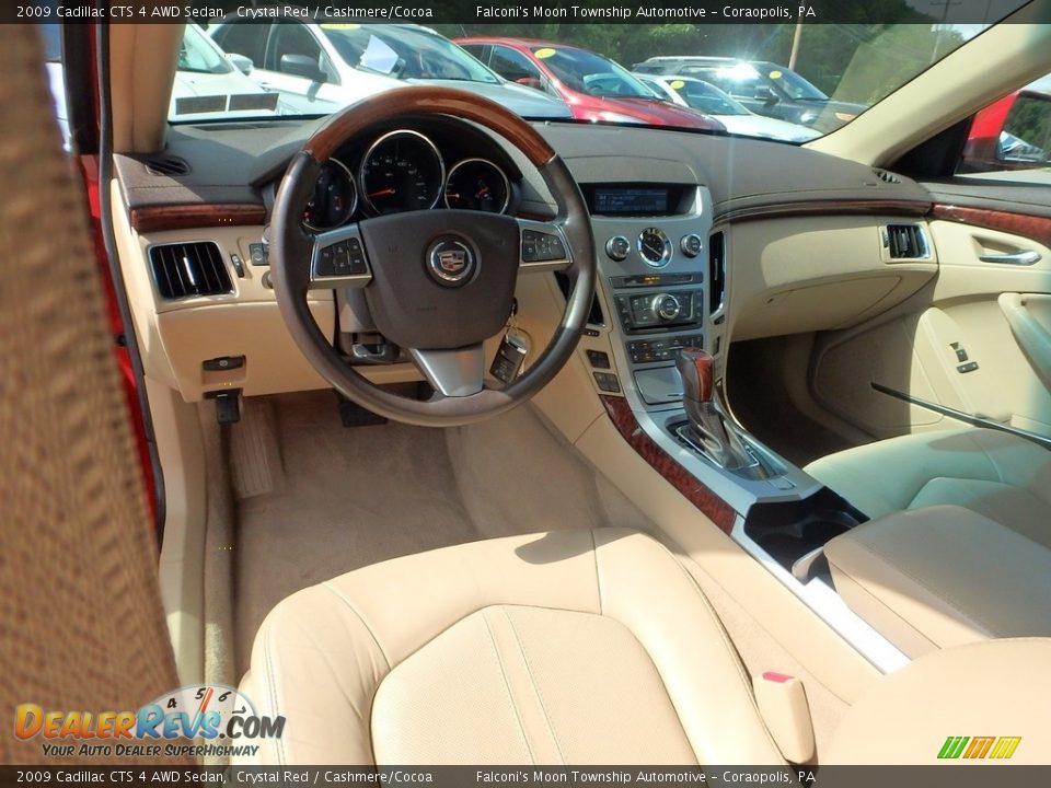 2009 Cadillac CTS 4 AWD Sedan Crystal Red / Cashmere/Cocoa Photo #17