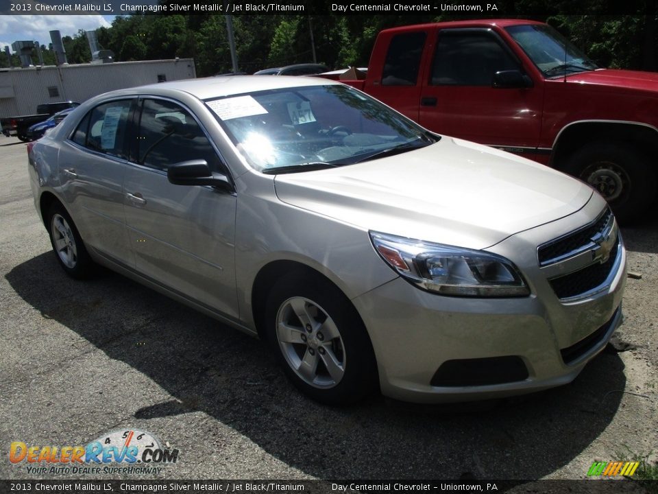 2013 Chevrolet Malibu LS Champagne Silver Metallic / Jet Black/Titanium Photo #3