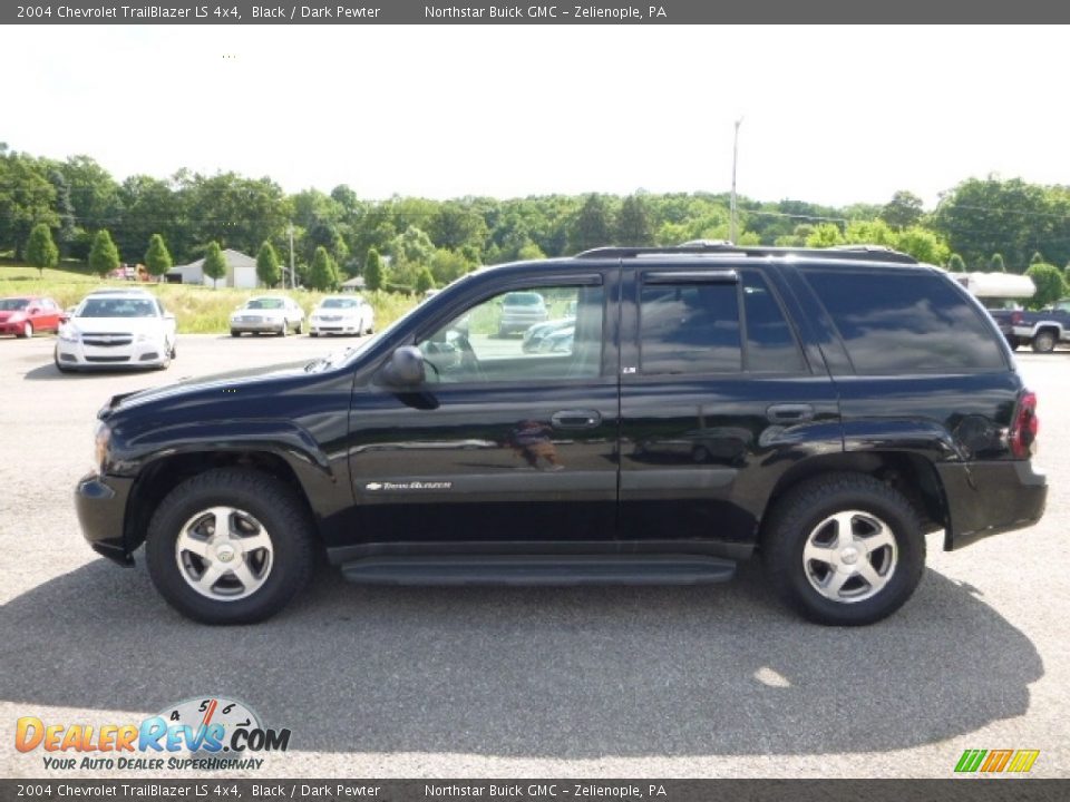 2004 Chevrolet TrailBlazer LS 4x4 Black / Dark Pewter Photo #14