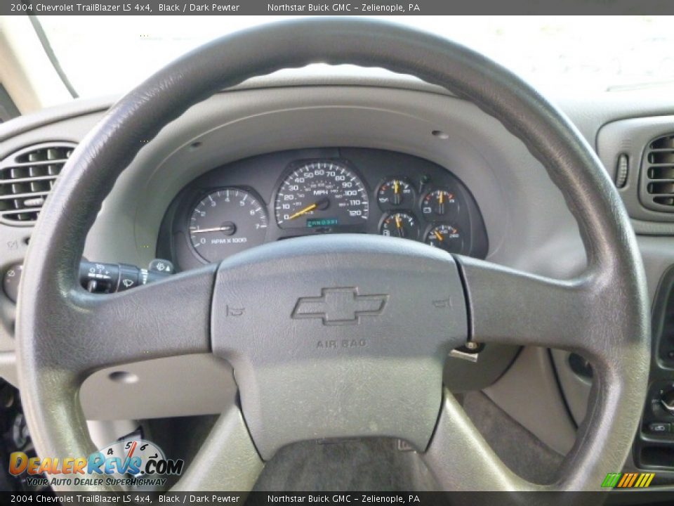 2004 Chevrolet TrailBlazer LS 4x4 Black / Dark Pewter Photo #20