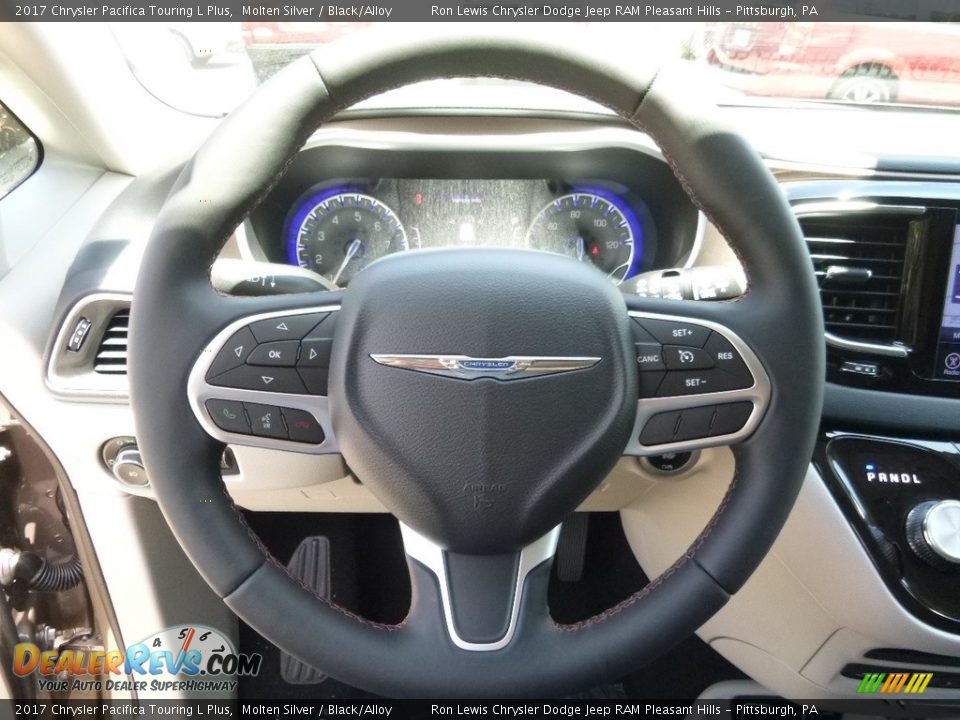 2017 Chrysler Pacifica Touring L Plus Molten Silver / Black/Alloy Photo #16