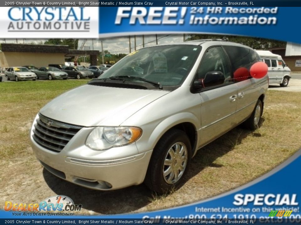 2005 Chrysler Town & Country Limited Bright Silver Metallic / Medium Slate Gray Photo #1