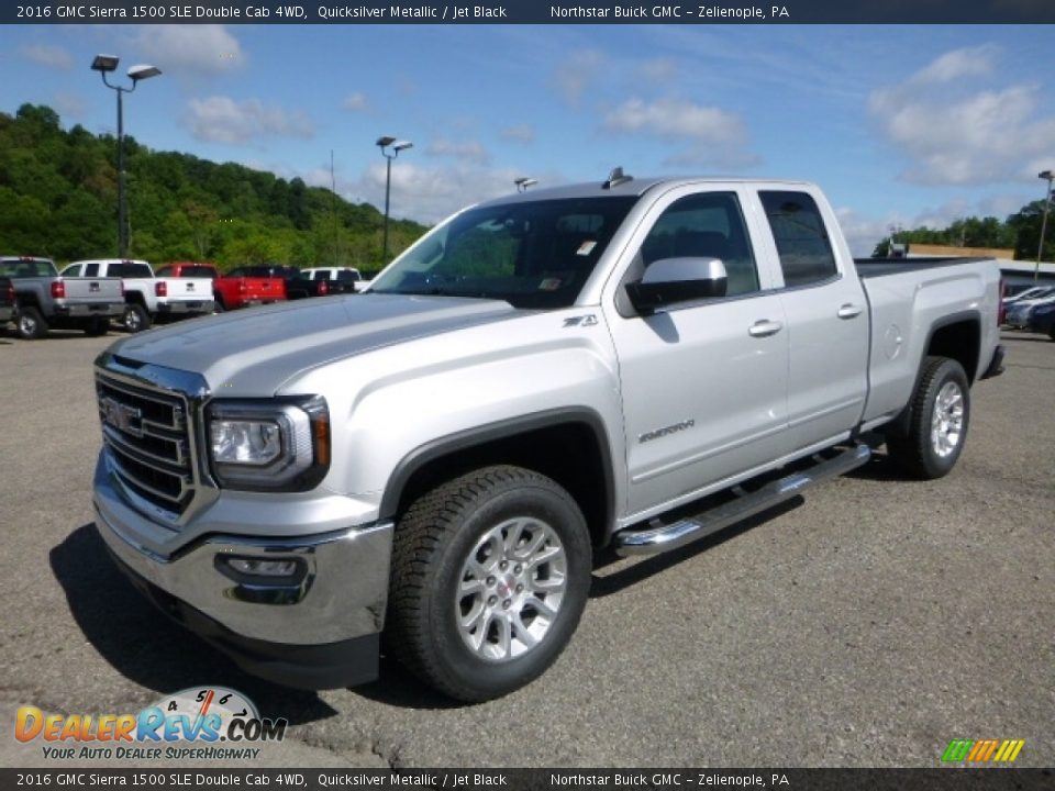 2016 GMC Sierra 1500 SLE Double Cab 4WD Quicksilver Metallic / Jet Black Photo #1