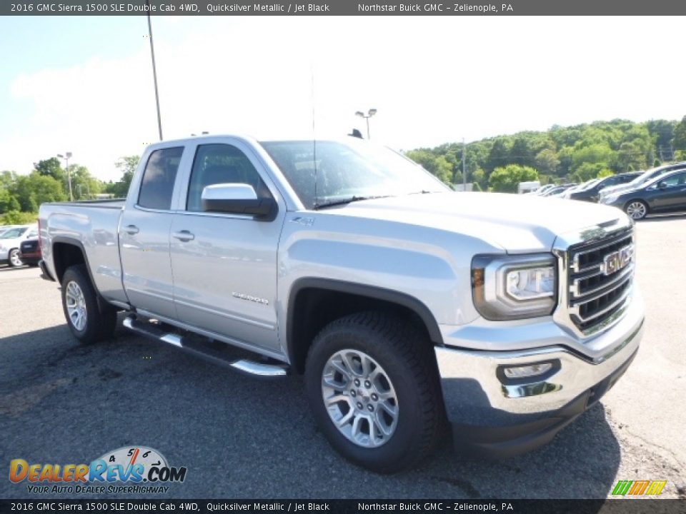 2016 GMC Sierra 1500 SLE Double Cab 4WD Quicksilver Metallic / Jet Black Photo #7