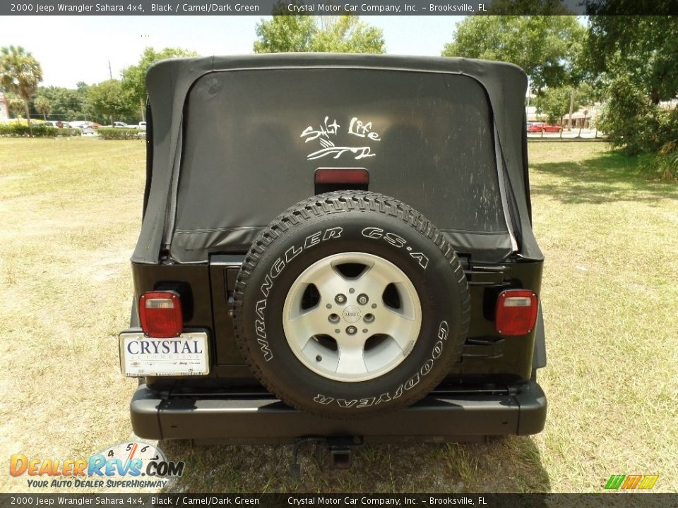 2000 Jeep Wrangler Sahara 4x4 Black / Camel/Dark Green Photo #7