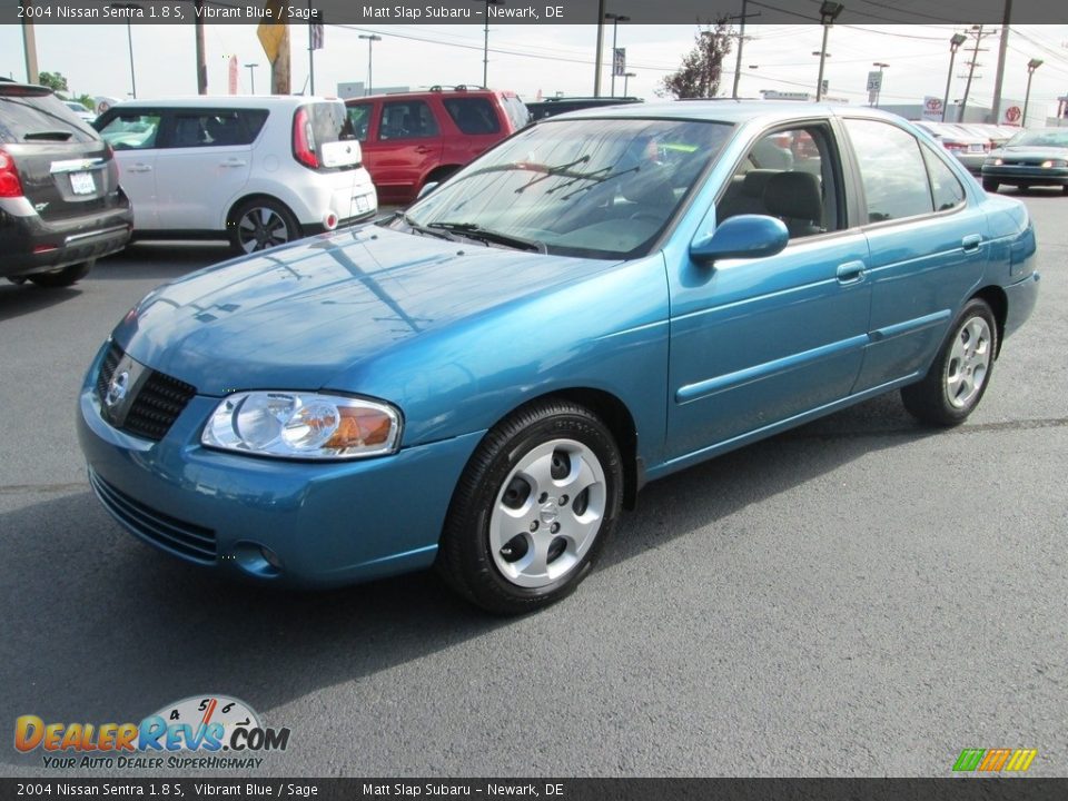 2004 Nissan Sentra 1.8 S Vibrant Blue / Sage Photo #2