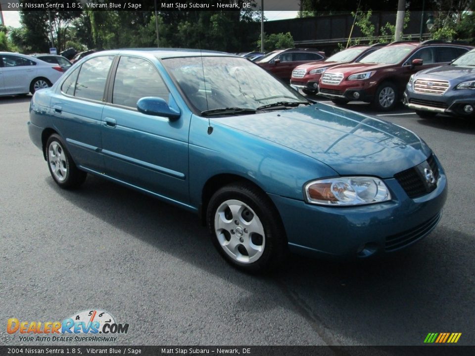 2004 Nissan Sentra 1.8 S Vibrant Blue / Sage Photo #4